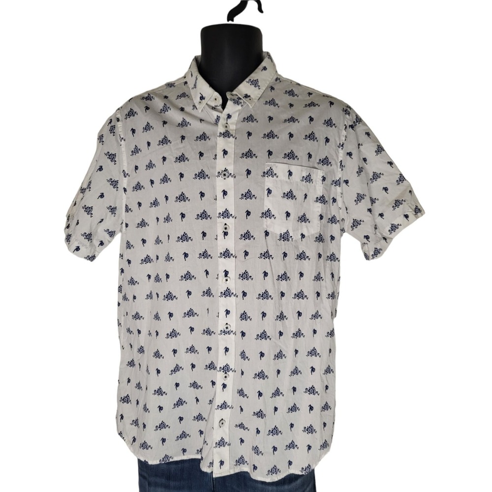 Marvel Graham Co Shirt Men L Slim White‎ Captain America Shield Shield Geometric